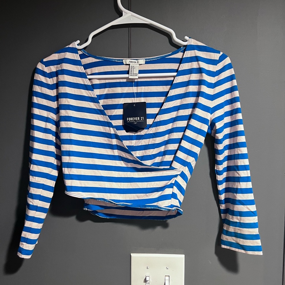 Forever 21 striped crop top